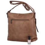 Moderní dámská koženková crossbody Anup, světle hnědá