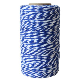 Bella Rose Bavlněný provázek 50 m – Blue / White, modrá barva, textil