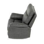 TV a relaxační křeslo s manuálním ovládáním, potah šedá látka v dekoru vintage