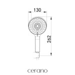 CERANO - Ruční sprcha - 3 funkce - kulatá - černá matná CER-670924
