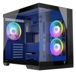 MODECOM Volcano Panorama Apex ARGB 3F černá / Skříň / ATX / 1x USB-C / 2x USB 3.0 / 3x ARGB / bez zdroje (AT-PANORAMA-3F-ARGB-10-000000-0002)