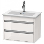 DURAVIT - Ketho Umyvadlová skříňka Compact 48x60x39 cm, 2 zásuvky, lesklá bílá KT645202222