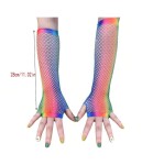 Dovoz Rukavice děrované barevné - duha