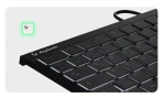 Keysonic KSK-5211ELU DE černá / Mini klávesnice / Touchpad / USB / podsvícení (60957)