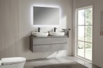 CERANO - Koupelnová skříňka Carole + deska pod umyvadlo Navira Slim - 18 mm - betonově šedá - 120x49,8x46 CER-8050BD82983