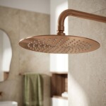 REA - Kulatá dešťová sprcha JS-P014BRG 25cm Brush Copper REA-P8602