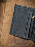 Exkluzivní pánská kožená peněženka Nate, černá