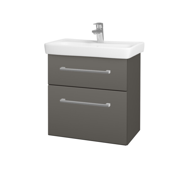 Dřevojas - Umyvadlová skříňka GO SZZ2 60 - N06 Lava / Úchytka T03 / N06 Lava 204976C