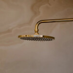 OMNIRES - SLIMLINE hlavová sprcha včetně ramena, o25 cm zlatá /GL/ WGSET1GL