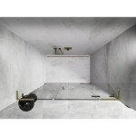 MEXEN/S - Lunar L sprchové dveře křídlové pravé 120, transparent, zlatá kartáčovaná 834SL-120-050-55-00-P