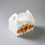 Výslužková krabice s rukojetí Yellow 13x9x7cm