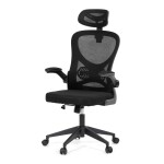 Kancelářská židle, houpací mechanismus, černá, KA-K2021 BK