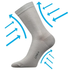 LONKA® ponožky Kooper sv.šedá pár