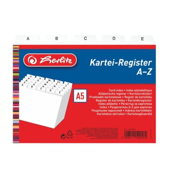 Registr do kartotéky Herlitz A5, A-Z