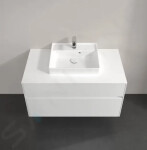 VILLEROY & BOCH - Collaro Umyvadlová skříňka, 1000x548x500 mm, 2 zásuvky, Glossy White C01600DH