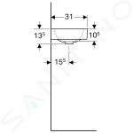 GEBERIT - iCon xs Umyvadlo, 530x310 mm, s KeraTect, bílá 124153600