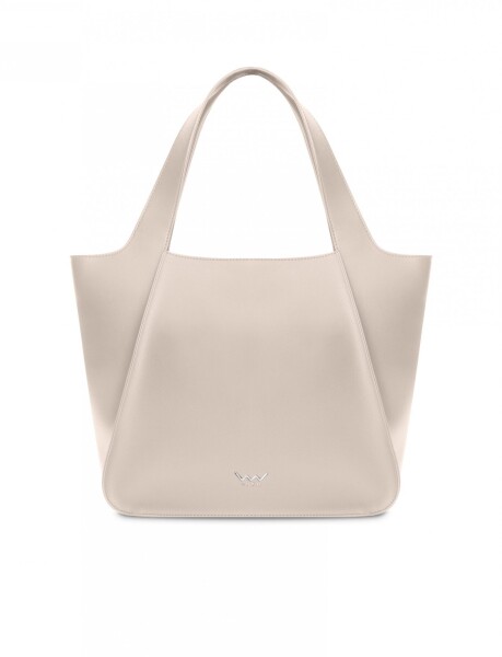 Trendy dámská koženková kabelka na rameno Calyste Middle Cream, béžová