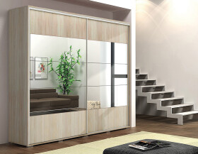 Šatní skříň Ska A17 XL Barva korpusu: Dub - sonoma, Rozměry: 125 cm, Dveře: Dub sonoma