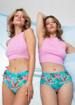 Kalhotky Sea Stars Simple Brasil Maxi zeleno-červené - Julimex XXL