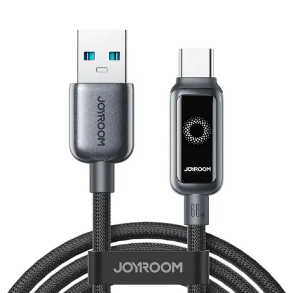 Joyroom S-A55 StarFlight Nabíjecí kabel USB-A (M) - USB-C (M) 66W 1.2m černá (6956116771089)