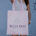 Bella Rose Plátěná taška Bella Rose, růžová barva, textil