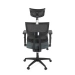 Kancelářská židle, potah šedá látka a černá síťovina MESH, houpací mech.