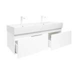 Koupelnová skříňka s umyvadlem SAT B-WAY 119x30x45 cm bílá lesk BWAY120WU2BB BWAY120WU2BB