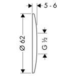 HANSGROHE - Sifony Rozeta kohoutu, chrom 06010000