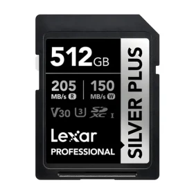 Lexar Professional SILVER PLUS SDXC 512GB / Paměťová karta / UHS-I / U3 / 205/150 MB/s (LSDSIPL512G-BNNNG)