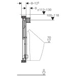 GEBERIT - Kombifix Montážní prvek pro pisoár, 109–127 cm, univerzální, pro ostřikovací hlavici 457.606.00.1