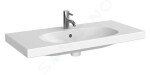 GEBERIT - Acanto Umyvadlo 900x422 mm, otvor pro baterii, s přepadem, s KeraTect, bílá 500.633.01.8