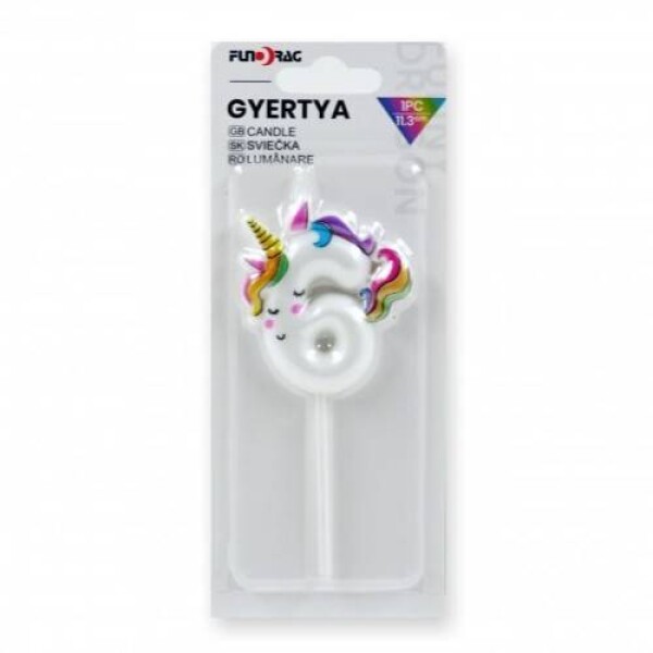 Dortisimo Svíčka s jednoržcem číslo 6