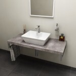 SAPHO - AVICE deska pod umyvadlo 100x50cm, tl.5cm, cement AV107
