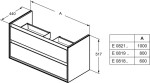 IDEAL STANDARD - Connect Air Skříňka pod umyvadlo, 60x44x52 cm, lesklá světlá šedá/bílá mat E0818EQ