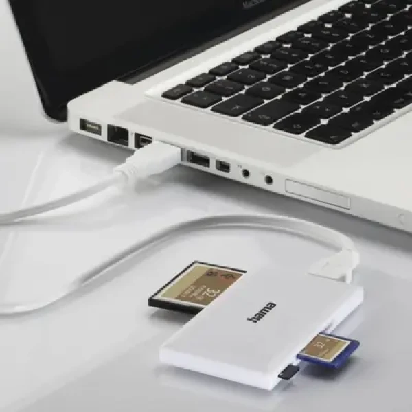 Hama USB 3.0 multi čtečka karet bílá / SD/micro SD / CF / MS (181017)