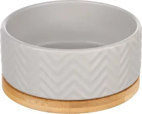 Flamingo Bianco Keramická miska pro psy šedá 990ml (FLA-522987)