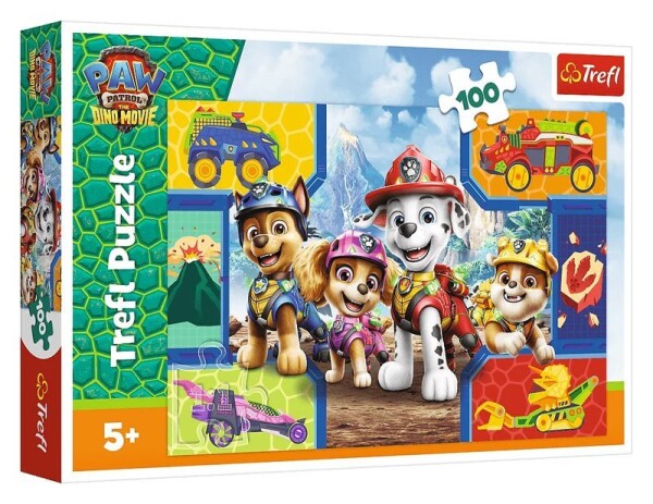Puzzle Tlapková patrola: Dinosauří film 100 dílků