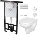 ALCADRAIN Jádromodul - předstěnový instalační systém s chromovým tlačítkem M1721 + WC CERSANIT ARTECO CLEANON + SEDÁTKO AM102/1120 M1721 AT1