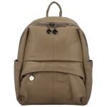 Trendy dámský koženkový kabelko-batoh Toska, tmavě béžový