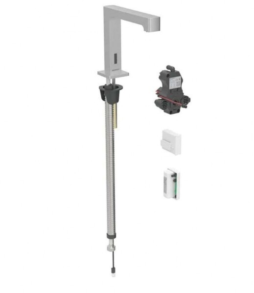 GEBERIT - Brenta Elektronický umyvadlový ventil, napájení z generátoru, easy to clean, kartáčovaná nerez 116.195.SN.1