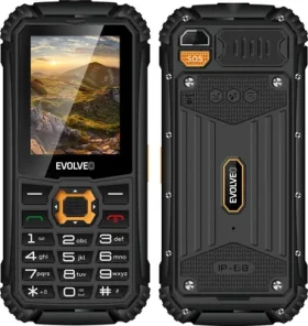 EVOLVEO StrongPhone Q1 černo-oranžová / 2,4" / 0.3MP / Dual-SIM / IP68 (SGP-Q1-BO)