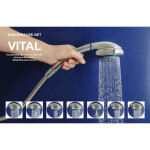 Eisl - Ruční sprcha VITAL, 7 funkcí, chrom, úsporná, Waterstop, DX3004 DX3004