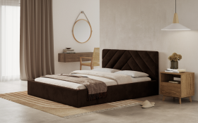 FRONTI Postel PRATO 120x200 hnědá s úložným prostorem