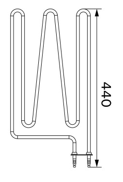 Topné těleso, spirála pro saunová kamna SW45 (E), 1500W/230V CY10-0016L
