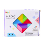 Mamido Magnetické kostky Tangram se samolepkami 9 dílků
