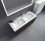 DURAVIT - ME by Starck Dvojumyvadlo nábytkové 130x49 cm, s přepadem, 2 otvory pro baterie, bílá 2336130000