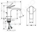 HANSGROHE - Vivenis Umyvadlová baterie 110, s výpustí, EcoSmart, matná černá 75020670