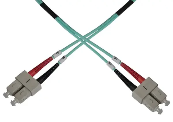OEM SC-SC / Optický patch kabel / Duplex / MM 50/125 OM3 / Modrá / 5m (8595589813230)