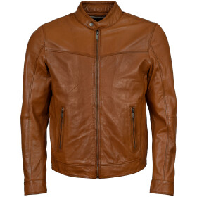 Pánská Kožená Bunda Eleanor Giselle Brixton Hnědá Velikost: M
