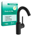 HANSGROHE - Zesis S Umyvadlová baterie, CoolStart, matná černá 74741670